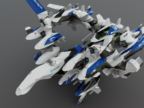  程序化硬表面建模测试9.733d模型 