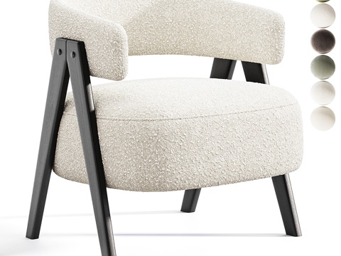  现代Toledo布艺沙发椅3d模型 