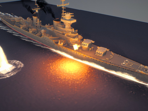  KRI伊里安在三叉戟行动中3d模型 