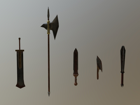  武器阵容3d模型 