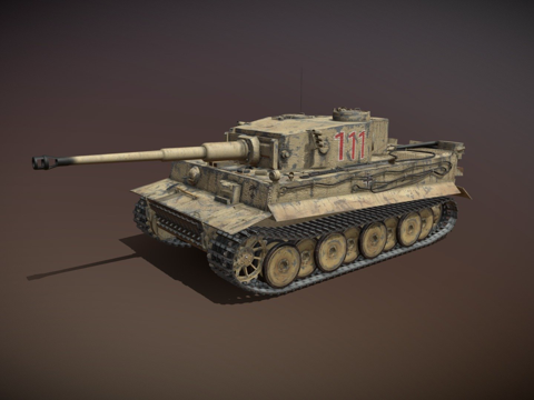  六号坦克虎式111早期生产型3d模型 