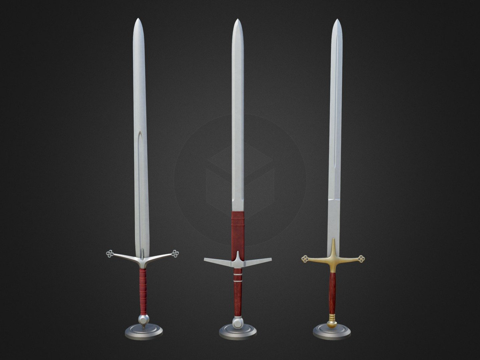  双刃大剑3d模型 