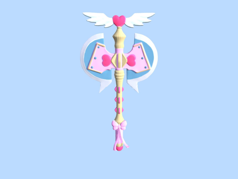  魔法少女斧3d模型 