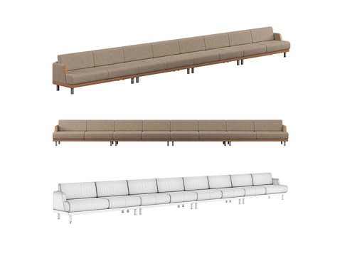  MEBELFORM 公共多人沙发3d模型 