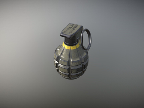  Mk2手榴弹3d模型 