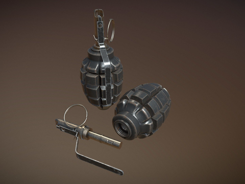  F1手榴弹3d模型 
