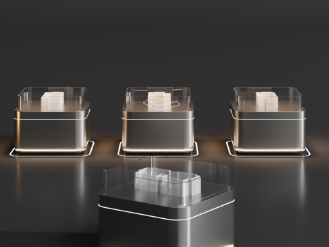  展台展柜户型盘3d模型 