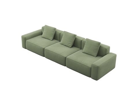  MEBELFORM 绿色三人沙发3d模型 