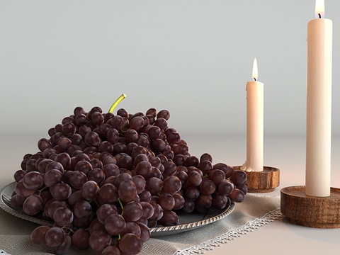  餐桌摆件3d模型 