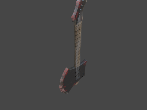  吉他斧3d模型 