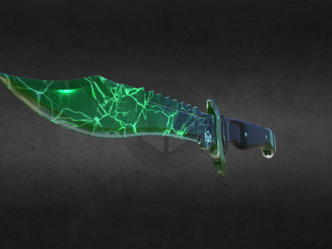  翡翠博伊刀3d模型 