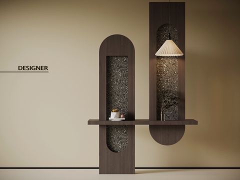  现代意式玄关 入户隔断3d模型 