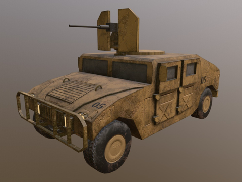  军用悍马3d模型 