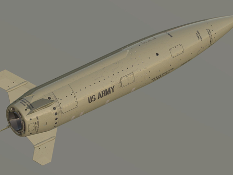  洛克希德马丁MGM140 ATACMS导弹3d模型 