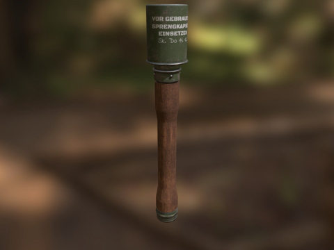  M24木柄手榴弹hankinsonross4413d模型 