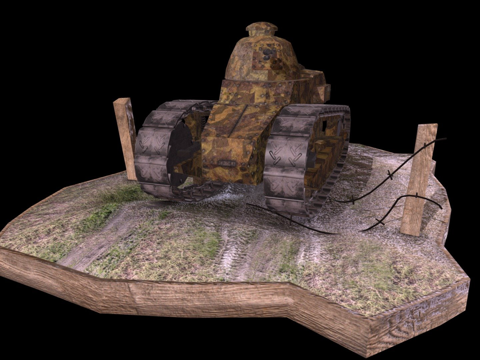  雷诺FT17坦克3d模型 