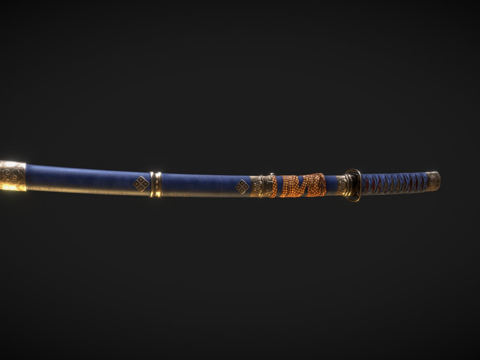  武士刀3d模型 