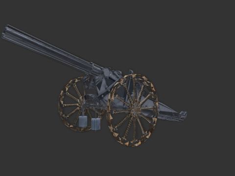  克虏伯75毫米1880型3d模型 