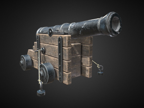  古代火炮Pushka3d模型3d模型 