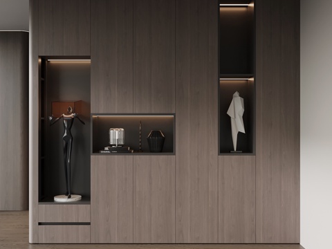  现代意式玄关柜 入户装饰柜3d模型 