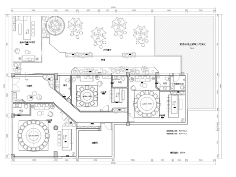 露营风餐厅 最新平面施工图合集cad施工图