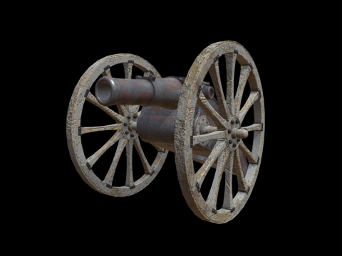  维克斯1896型127毫米3d模型 