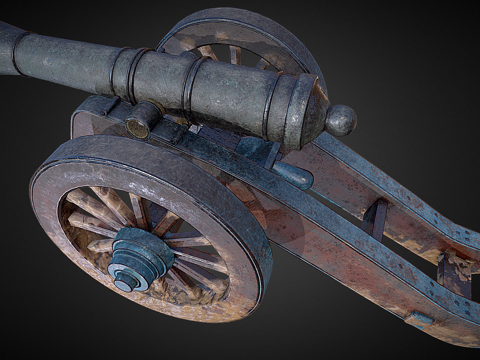  炮CG模型3d模型 