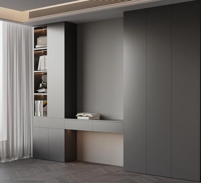  现代飘窗柜3d模型 