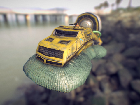  侦察悬浮坦克3d模型 