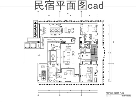 民宿平面图cadcad施工图