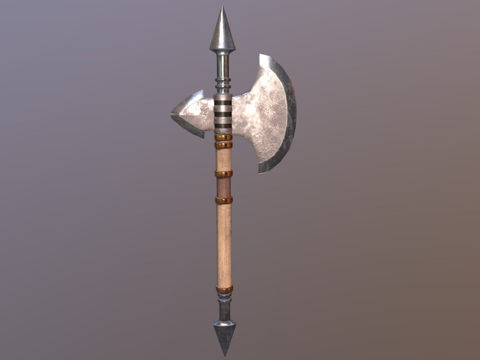  矛战斧3d模型 