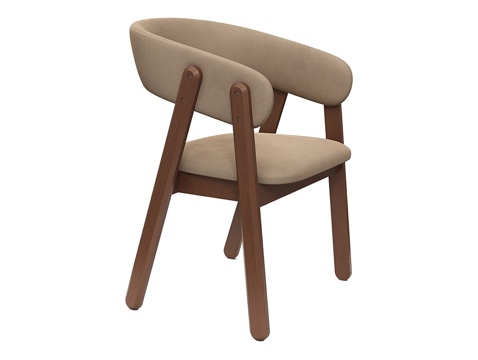  MEBELFORM 北欧原木餐椅3d模型 