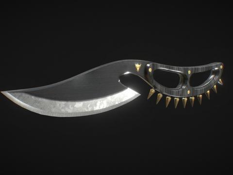  眼镜蛇刀黑木3d模型 