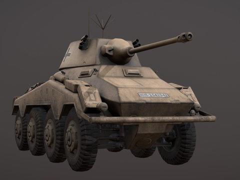  SdKfz 2342美洲豹装甲车3d模型 