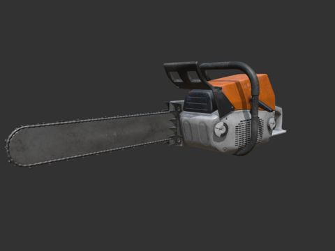  写实电锯3d模型 