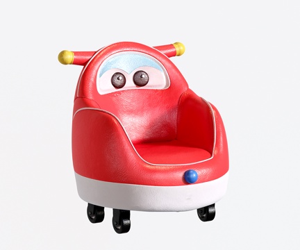 现代单人沙发 超级飞侠沙发 儿童沙发 卡通座椅su模型