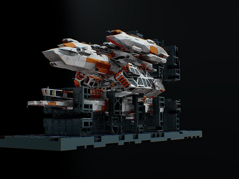  UGSF战列舰程序化概念设计测试063d模型 