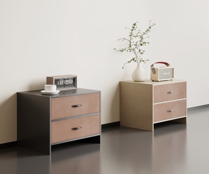 现代意式床头柜su模型