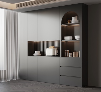  现代餐边柜3d模型 