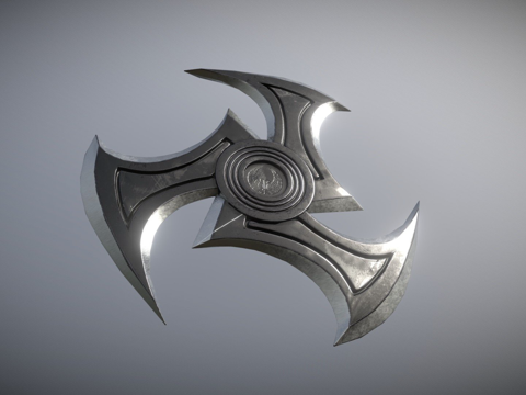  手里剑3武器3d模型 