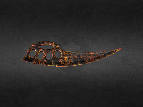  指节刀圣骑士爪刀涅博天空3d模型 