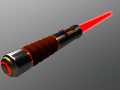  红色光剑3d模型 