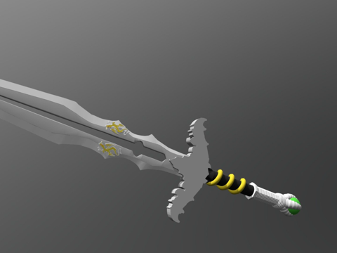  龙剑V1019 1530 UV贴图版3d模型 