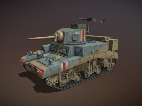  M3轻型坦克蜜糖贝尔曼3d模型 