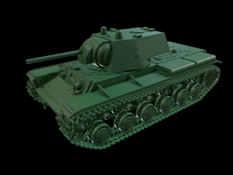  制作中的KV1 1941年款 148比例 32毫米战棋3d模型 
