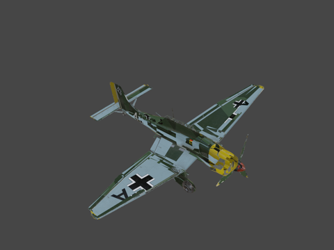  容克斯Ju87斯图卡3d模型 