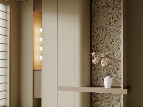  现代玄关鞋柜3d模型 