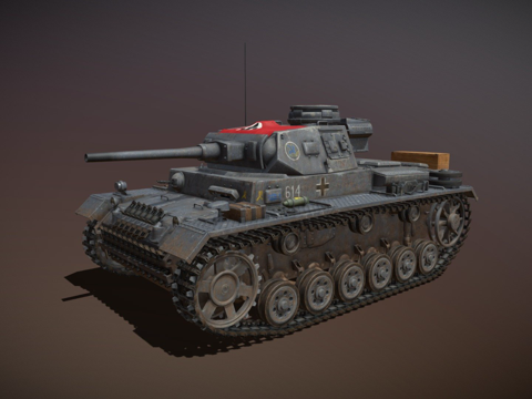  三号坦克装甲3型J变体6143d模型 