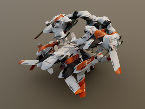  程序化硬表面建模测试9.72浅井13d模型 