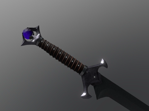  低多边形闪烁剑3d模型 